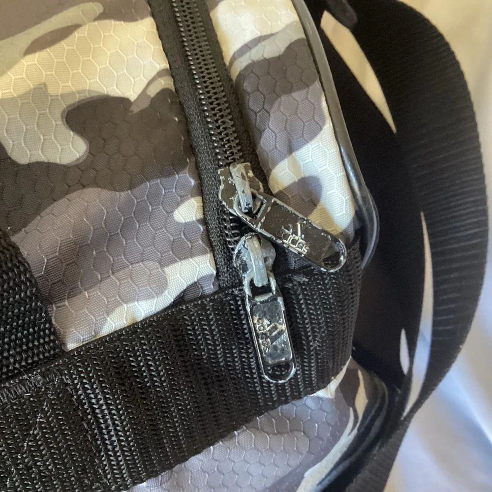 Adidas Gray Camo Duffel Bag
